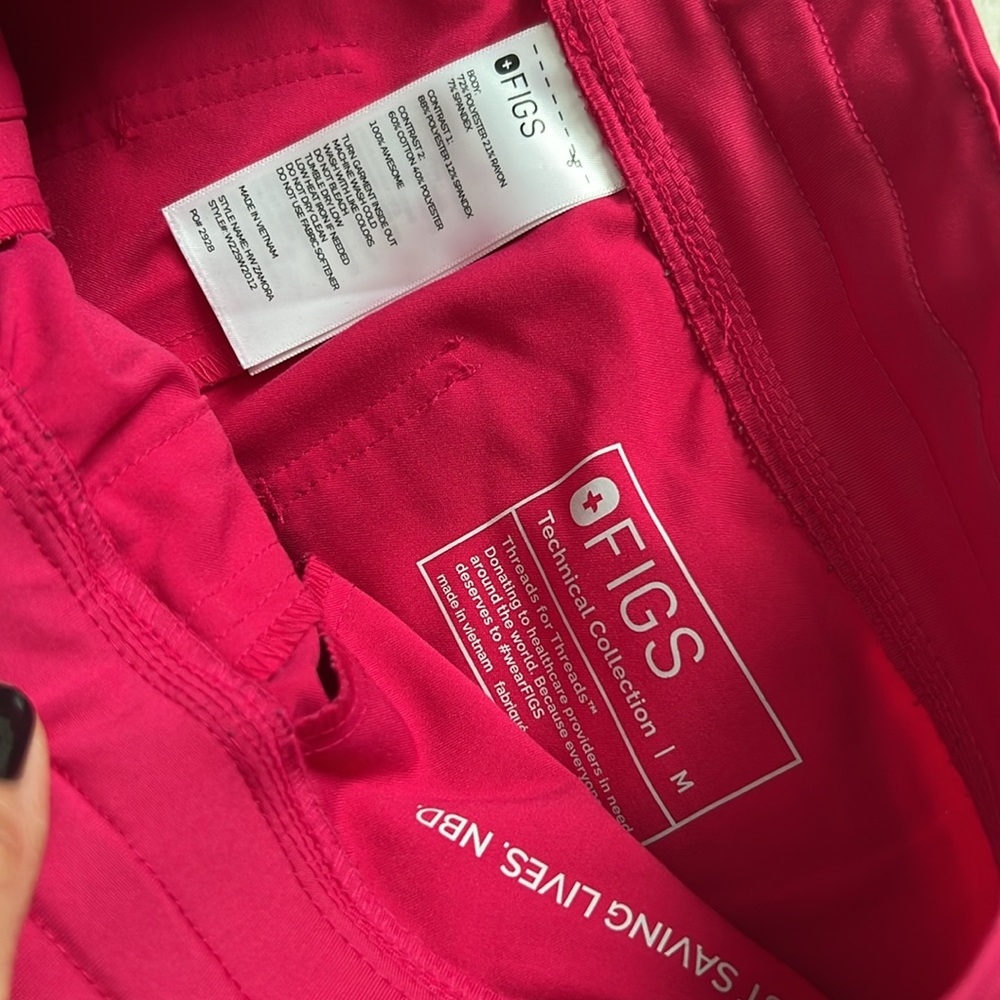 Figs Women's Pants in Bright Pink - Picture 3 of 7